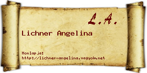 Lichner Angelina névjegykártya